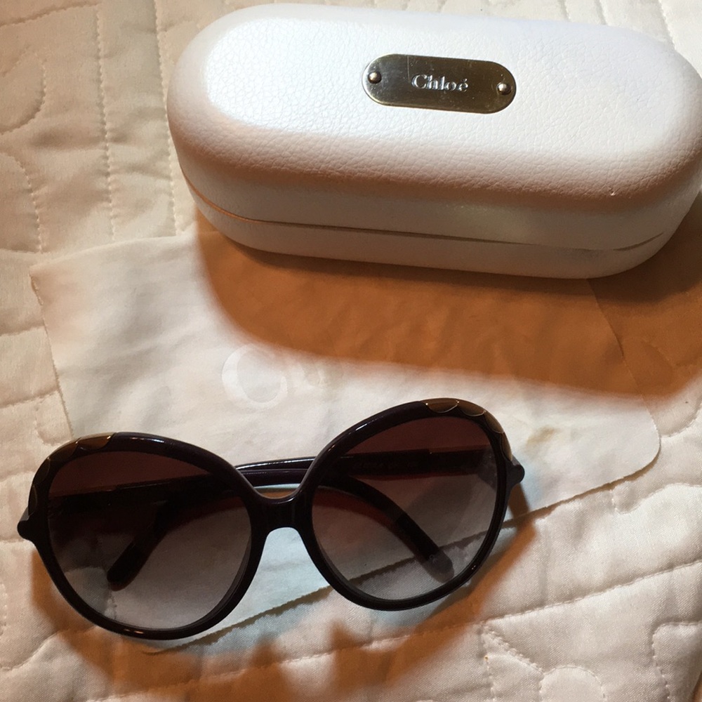 Chloé large circular sunglasses